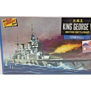 Model Kit Lindberg HMS King George V British Battleship 1:750 Ship HL477/12 NEW